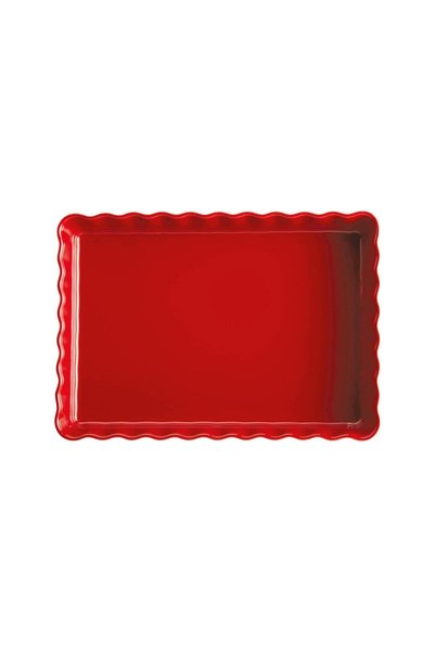 Emile Henry Tart-Börek- Oven Dish Rectangular 33 X24 cm Red/Burgundy-346038