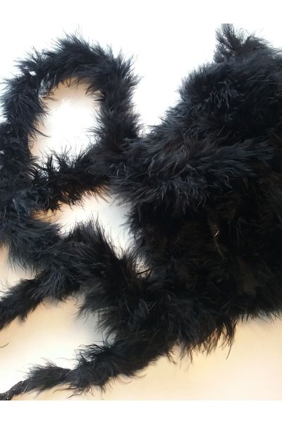 Hobigram Black Dress Decoration Packaging Feather Thin Otriş Feather 2 Meters Feather Thin Otriş – Ribbon, Stylish Design