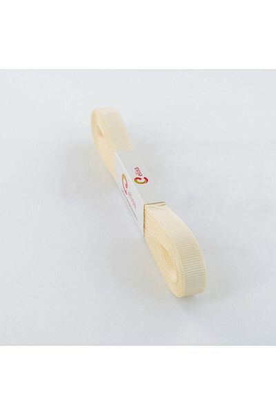 Hobigram Ecru Grosgrain Ribbon 10 Meters 1 Cm, ​​Dedicated to Boşçan Clothing and Special Day