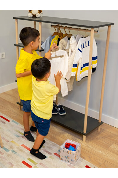 PEKA Ahşap Ayaklı Portmanto Ayaklı Elbise Askısı Ve Konfeksiyon Askılık Elbis...