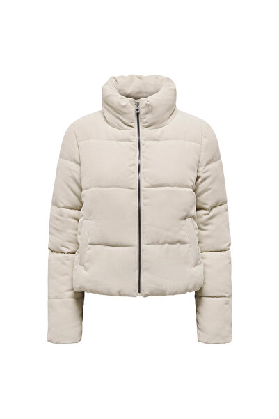 ONLY Γυναικείο Κρεμ Παλτό Corduroy - Dolly (15304768-MNSTRK)