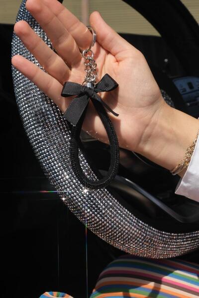 dizaynpark Μπρελόκ Black Angel με επιλογή κορδέλας