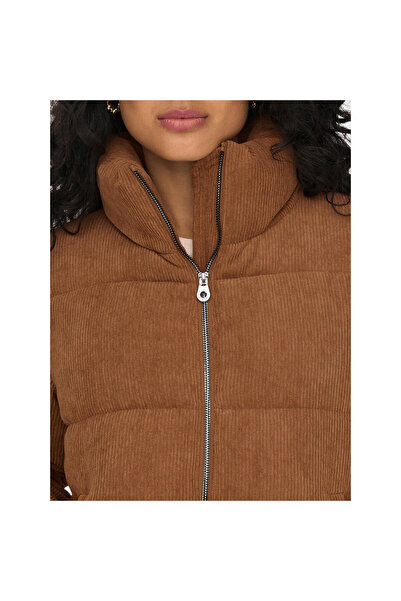 ONLY Νέο γυναικείο πορτοκαλί παλτό Dolly Corduroy (15304768-AOBC)