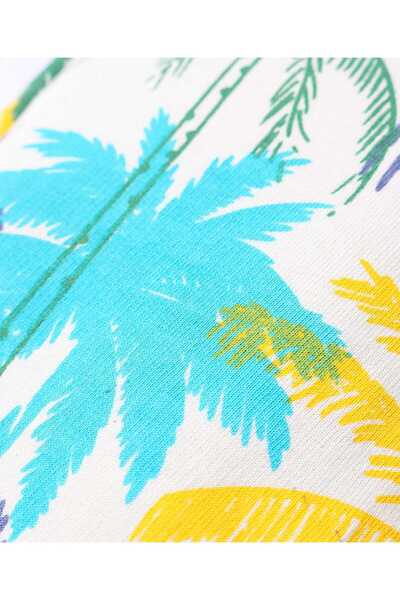 Pine kids Above Knee Length Shorts With Tree Print - Multicolor