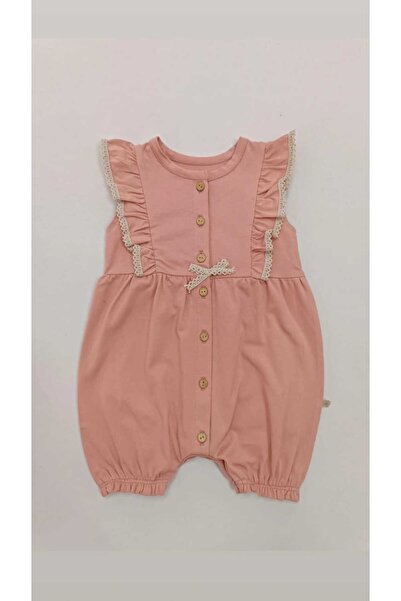 Wogi Basıc Dantelli Düğmeli Tulum