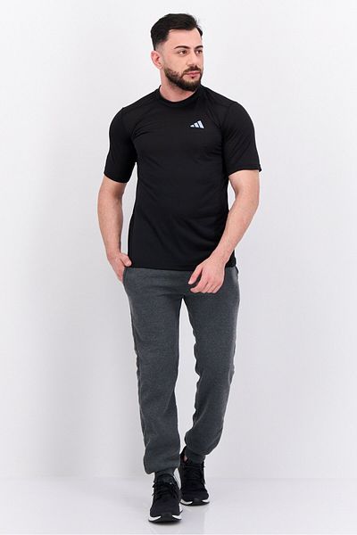 adidas Men Sportswear Fit Short Sleeve Running T Shirt, Black