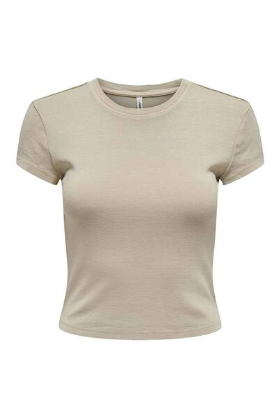 ONLY Γυναικείο μπλουζάκι Elina σε μπεζ χρώμα (15320229-H)