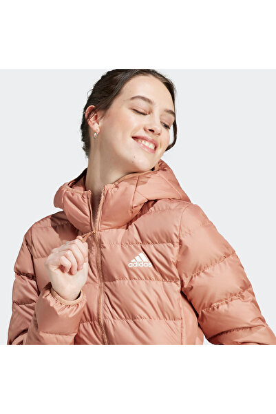 adidas W Ess L D Ho J Γυναικείο παλτό casual IK3239 Πορτοκαλί