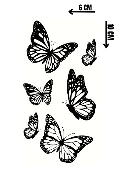 Barly Geçici Kelebek Figürlü Mini Dövme Tattoo