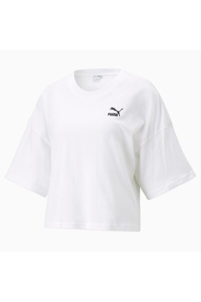 Puma Κλασικό γυναικείο λευκό μπλουζάκι (538052-02)