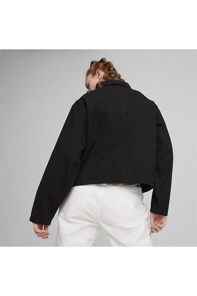 Puma 623697 Schwarze gewebte Jacke für Damen/Mädchen