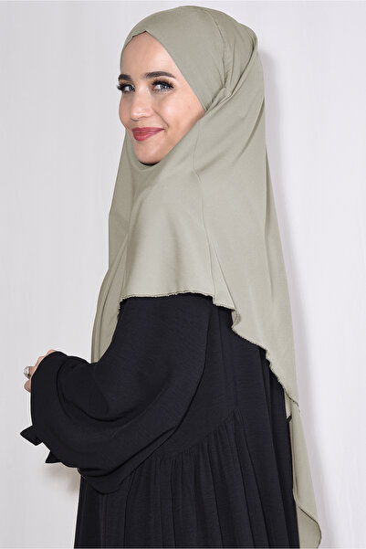 Ns nowascarf Medine İpeği Orta Boy Sufle Khimar Şal Taş rengi