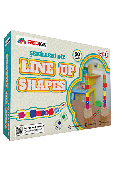 Genel Markalar Line Up Shapes Şekilleri Diz Eğlenceli Çocuk Kutu Oyunu