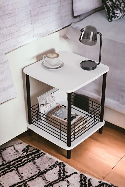 PEKA Yan Sehpa Gazetelik Yüksek Kalite Kare Koltuk Sehpası Çiçeklik Zigon Tel...