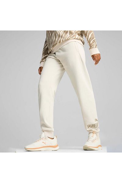 Puma 681496 -87 Ess Animal Pants Fl Γυναικεία Κρέμα Φούτερ
