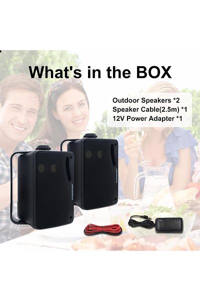 Choice Amplifier Sets 3.5 inch EU plug black Herdio 3.5" Outdoor Bluetooth Speakers Waterproof 200W 3 Way U