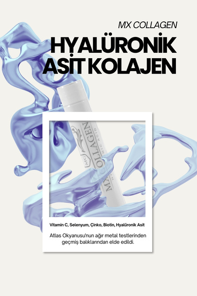 MX Collagen Hyaluronic Asid Içeren Balık Kolajeni (30 ML X 10 ŞİŞE)