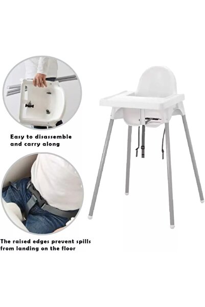 MAAS Adjustable High Chair with Food Tray and Safety Belt for Kids 90X66X54cm