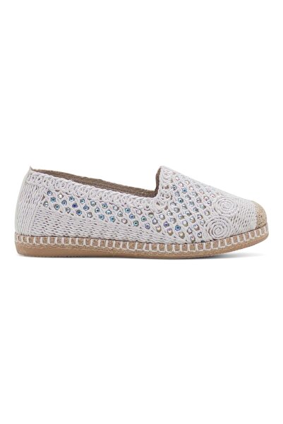 PANDORA MODA Pantofi albi cu espadrile din paie de damă Y25.82.112
