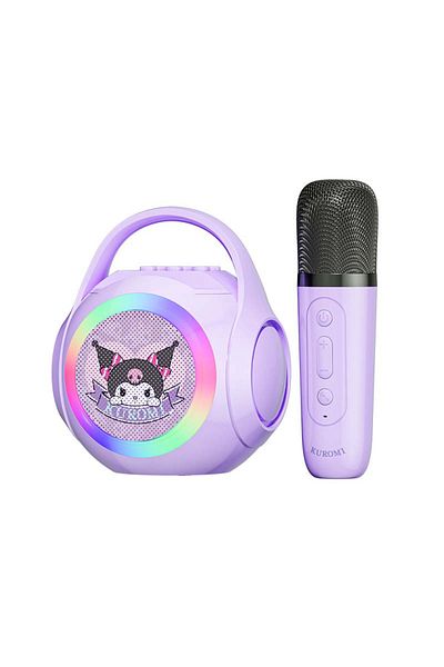 Choice Kuromi Mic1 Sanrio Bluetooth Speakers ML02 Karaoke Machine Portable Speakers Bluetooth with Mic LED