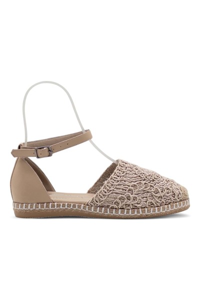 PANDORA MODA Y25.82.221 Women's Straw Sandals Cream
