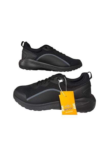 Best Of Bestof Black Mesh Lightweight Men's Walking Casual Shoes