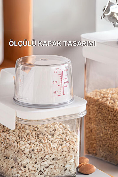 grimorlife 3-Piece Leak-Proof Storage Supply Storage Container Tea Coffee Storage Box-1100 ml