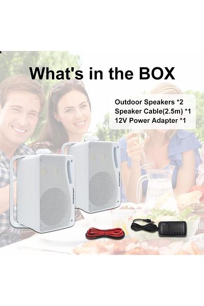 Choice Amplifier Sets 3.5 inch EU plug white Herdio 3.5" Outdoor Bluetooth Speakers Waterproof 200W 3 Way U