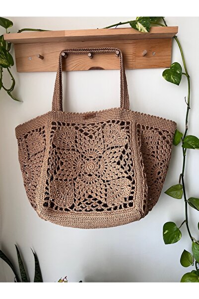 CreativeCraft حقيبة الشاطئ ذات الخيط الورقي، حقيبة الشاطئ، حقيبة الكتف، حقيبة...