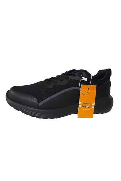 Best Of Bestof Black Mesh Lightweight Men's Walking Casual Shoes
