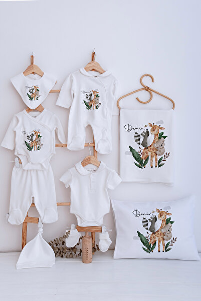 Lilabio Bebe Yaka İsme Özel Delux 12li Hastane Çıkışı Safari