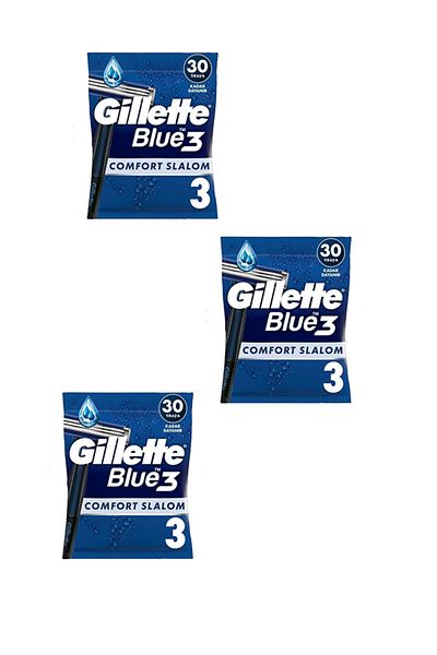 Gillette Blue3 Slalom Disposable Razor Blade 3 Pcs * 3 Pkt