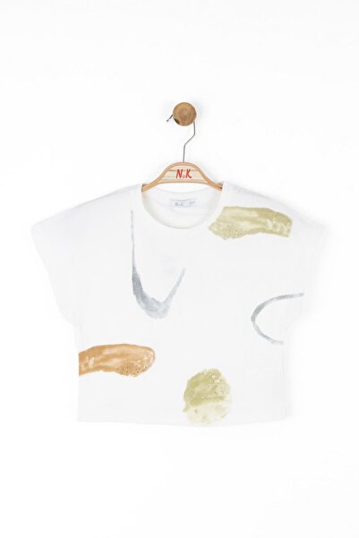 NK Fata Ecru 8-14 ani Acuarelă tricou