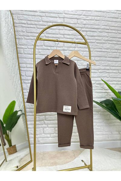 Alvadonna Polo Collar Bottom Top Set