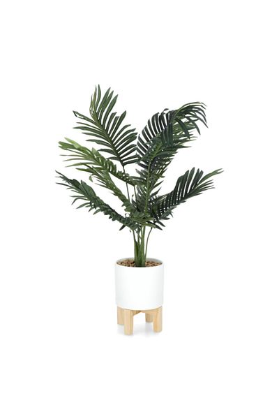 Atmosphera Lightweight Realistic Flat Base Palm Artificial Plant