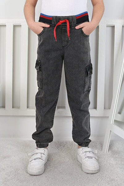 e-çocuk Cargo Pocket Elastic Waist Boy's Jeans 2479
