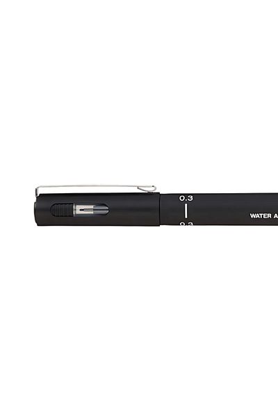 Uni 0.3 mm 200 Pin Technical Drawing Pencil, Black, Iron Resistant Pigment