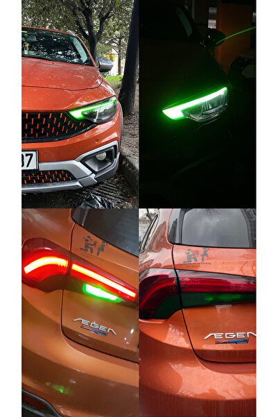 Fiat Egea Sedan Ve Cross Ön Far Arka Far Sticker Set