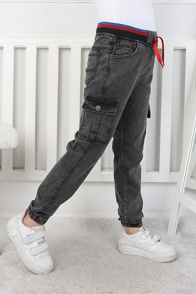 e-çocuk Cargo Pocket Elastic Waist Boy's Jeans 2479