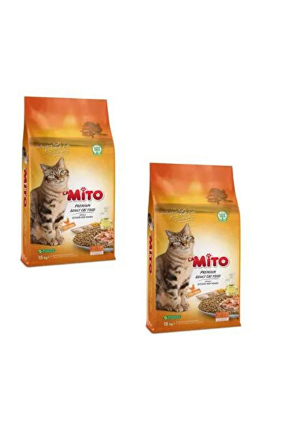 Mito Adult Cat Tavuklu Yetişkin Kedi Maması 1 Kg - 2 Adet