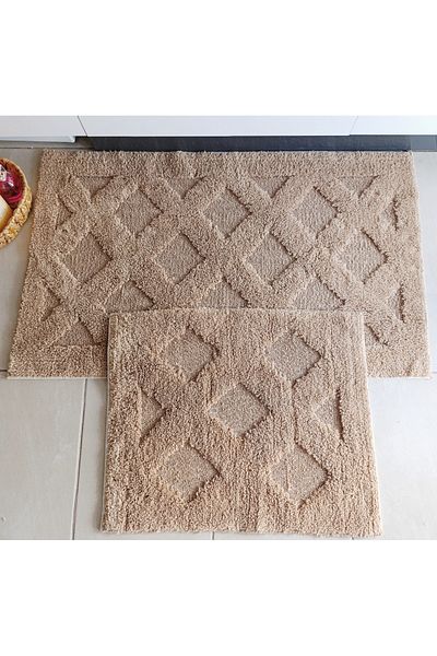 BARANO YUSSİ Χαλάκι μπάνιου Lima 2 Pack - Καφέ