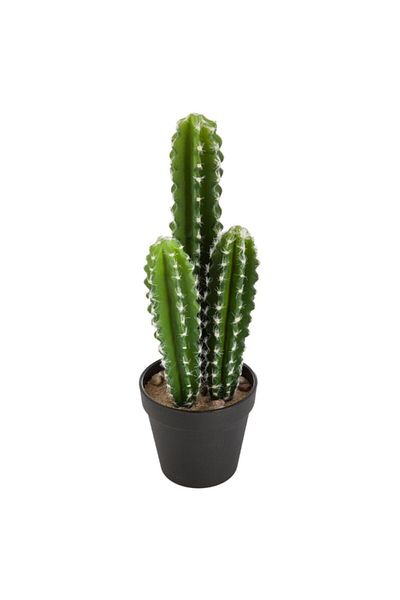 Atmosphera Easy Maintenance Realistic Looking Decorative Artificial Cactus Plant with Pot 42cm