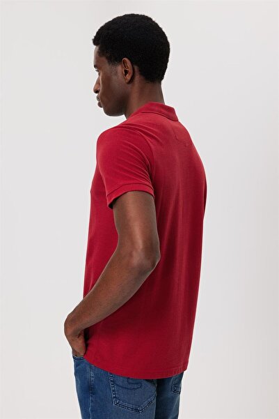 Lee Cooper Twins Men's 100% Cotton Polo Neck T-Shirt Short Red