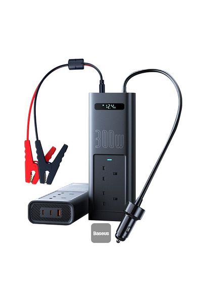 Baseus Power Inverter 300W (220V UK) Cluster Black