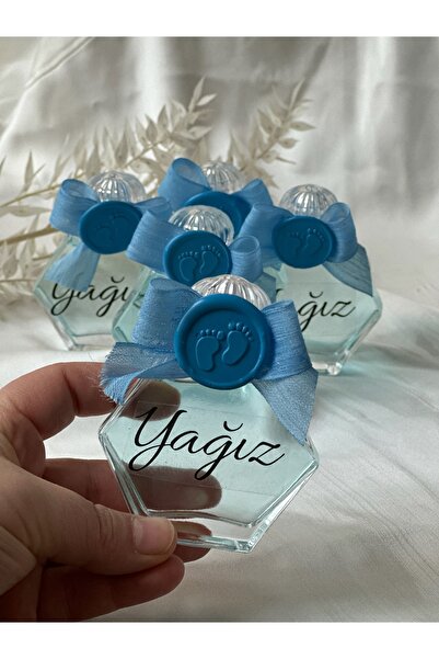 Ebrar Atelier Bebek Hediyelik Cam Kolonya Şişesi Doğum Hediyeliği (10 ADET)