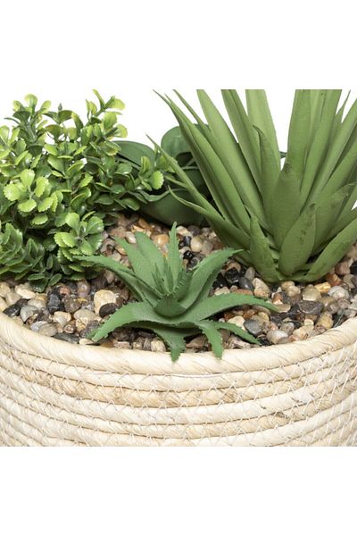Atmosphera Easy Maintenance Realistic Looking Decorative Artificial Plant with Pot 19cm