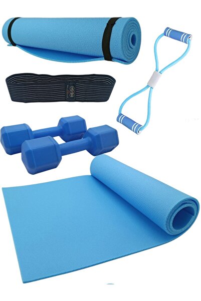 Tosima Σετ Pilates PRO-5 με λάστιχο αντίστασης για στήθος, αλτήρες και μαξιλά...