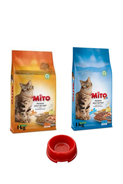 Mito Mix Adult Cat + Yetişkin Tavuklu 1kg+1kg= 2 Paket -mamakabı
