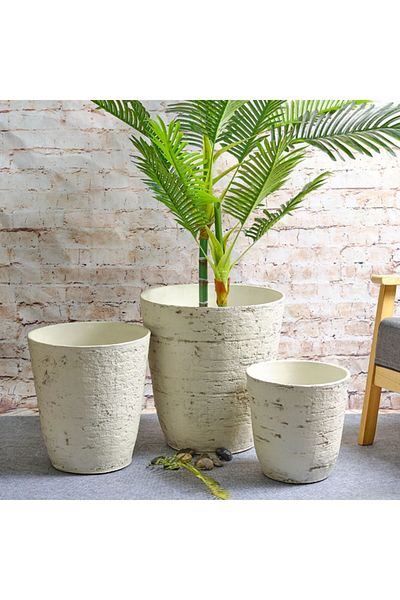 SERENE Buge Round Sturdy Resin Sleek Design Planter 42 x 44cm