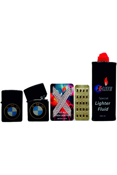 ATA TANITIM Bmw Logolu Benzinli Çakmak Ve X-lıte Benzin (125 ML) 20 Ç.taşı 10...